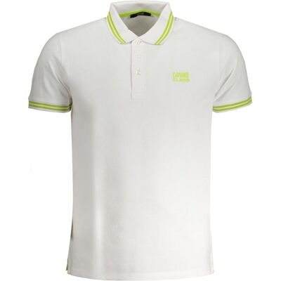 Cavalli Class, Herren, Shirts, White Cotton Men Polo Shirt, Weiss, (L) Cavalli Class, Herren, Shirts, White Cotton Men Polo Shirt, Weiss, (L)