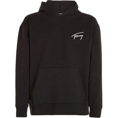 Tommy Jeans, Herren, Pullover, Tjm Rlx Signature Hoodie Ext, Schwarz, (L) Tommy Jeans, Herren, Pullover, Tjm Rlx Signature Hoodie Ext, Schwarz, (L)