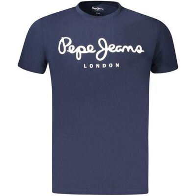 Pepe Jeans, Herren, Shirts, Blue Cotton Men T-Shirt, Blau, (S) Pepe Jeans, Herren, Shirts, Blue Cotton Men T-Shirt, Blau, (S)