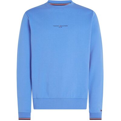 Tommy Hilfiger Herren, Pullover, Wcc Tommy Logo Tipped Crewneck Sweatshirt für Herren, Blau, (M) Tommy Hilfiger Herren, Pullover, Wcc Tommy Logo Tipped Crewneck Sweatshirt für Herren, Blau, (M)
