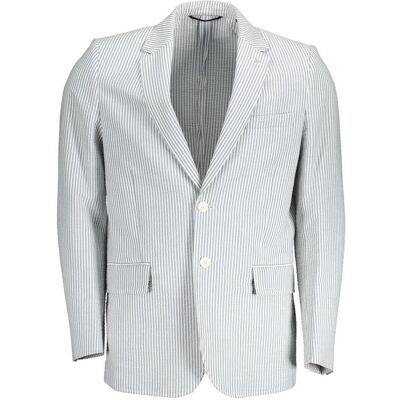 GANT, Herren, Leichte Jacken, White Cotton Men Jacket, Weiss, (L) GANT, Herren, Leichte Jacken, White Cotton Men Jacket, Weiss, (L)
