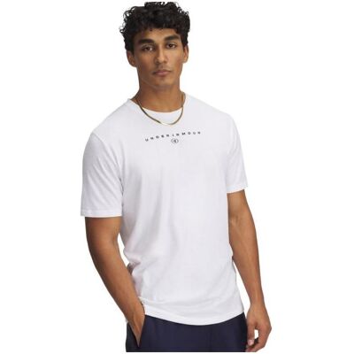 Under Armour, Herren, Sportshirt, T-Shirt mit gestapeltem Logo (XXL), Weiss, XXL Under Armour, Herren, Sportshirt, T-Shirt mit gestapeltem Logo (XXL), Weiss, XXL