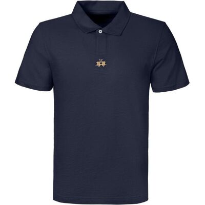 La Martina, Herren, Shirts, Klassisches Polo mit kurzen Ärmeln in Blau, Blau, (XXL) La Martina, Herren, Shirts, Klassisches Polo mit kurzen Ärmeln in Blau, Blau, (XXL)