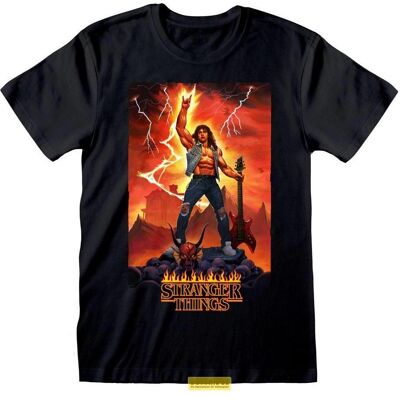 NoName, Herren, Shirts, STRANGER THINGS - Eddie Rocks - T-Shirt Unisex (XL), Schwarz, (XL) NoName, Herren, Shirts, STRANGER THINGS - Eddie Rocks - T-Shirt Unisex (XL), Schwarz, (XL)