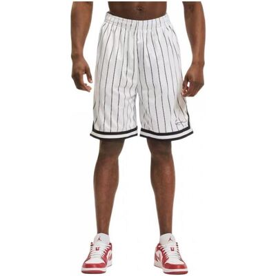 Karl Kani, Herren, Shorts, Kleine Signature-Shorts aus Nadelstreifen-Netzstoff, Weiss, (L) Karl Kani, Herren, Shorts, Kleine Signature-Shorts aus Nadelstreifen-Netzstoff, Weiss, (L)