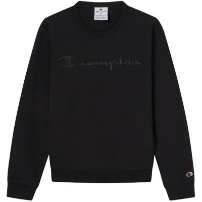 Champion, Herren, Pullover, Herren-Sweatshirt mit Rundhalsausschnitt, schwarz, Schwarz, (L) Champion, Herren, Pullover, Herren-Sweatshirt mit Rundhalsausschnitt, schwarz, Schwarz, (L)