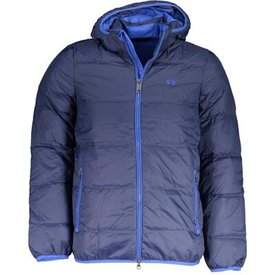La Martina, Herren, Winterjacken, Blaue Polyamid Herren Jacke, Blau, (XL) La Martina, Herren, Winterjacken, Blaue Polyamid Herren Jacke, Blau, (XL)