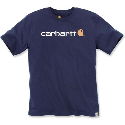 Carhartt, Herren, Shirts, Core Logo S/S, Blau, (M) Carhartt, Herren, Shirts, Core Logo S/S, Blau, (M)