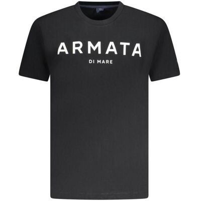 Armata di Mare, Herren, Shirts, Schwarzes Baumwolle Männer T-Shirt, Schwarz, (M) Armata di Mare, Herren, Shirts, Schwarzes Baumwolle Männer T-Shirt, Schwarz, (M)