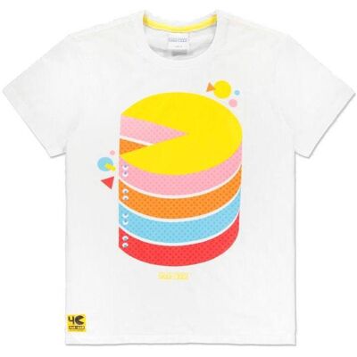 Pacman, Herren, Shirts, 3D Men's Tshirt, Weiss, (L) Pacman, Herren, Shirts, 3D Men's Tshirt, Weiss, (L)