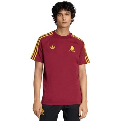 Adidas Herren, Shirts, Men's AS Roma Originals Tee burgundy JZ7185, Rot, (S) Adidas Herren, Shirts, Men's AS Roma Originals Tee burgundy JZ7185, Rot, (S)