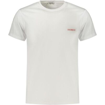 Bikkembergs, Herren, Shirts, White Cotton T-Shirt, Weiss, (XXL) Bikkembergs, Herren, Shirts, White Cotton T-Shirt, Weiss, (XXL)