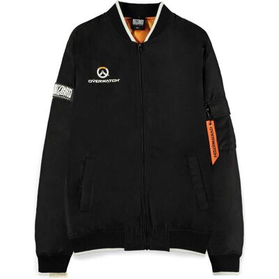 Overwatch, Herren, Leichte Jacken, The Logo Men's Bomber Jacket, Schwarz, (M) Overwatch, Herren, Leichte Jacken, The Logo Men's Bomber Jacket, Schwarz, (M)