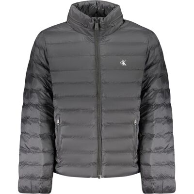 Calvin Klein Jeans, Herren, Winterjacken, Ls Nylon Lt Wt Hooded Fz Puffer, Schwarz, (S) Calvin Klein Jeans, Herren, Winterjacken, Ls Nylon Lt Wt Hooded Fz Puffer, Schwarz, (S)