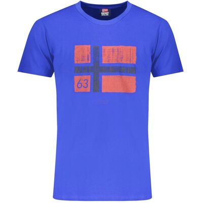 Norway 1963, Herren, Shirts, Blu Cotton Men T-Shirt, Blau, (XL) Norway 1963, Herren, Shirts, Blu Cotton Men T-Shirt, Blau, (XL)