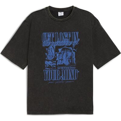 Puma Herren, Shirts, GRAPHIC PARADISE MINDSET Washed Boxy Tee, Schwarz, (XS) Puma Herren, Shirts, GRAPHIC PARADISE MINDSET Washed Boxy Tee, Schwarz, (XS)