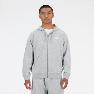New Balance, Herren, Pullover, Stacked Logo French Terry FZ Hoodie, Grau, (S) New Balance, Herren, Pullover, Stacked Logo French Terry FZ Hoodie, Grau, (S)