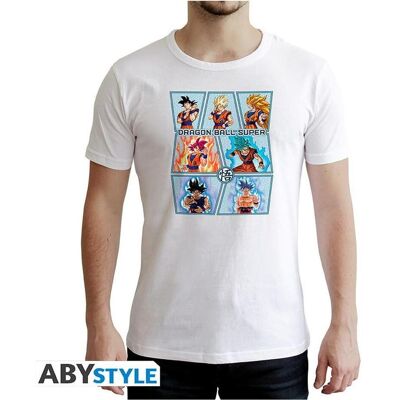 ABYstyle, Herren, Shirts, Dragon Ball S T-shirt (M) Uni White: Goku Transformations, Weiss, (M) ABYstyle, Herren, Shirts, Dragon Ball S T-shirt (M) Uni White: Goku Transformations, Weiss, (M)