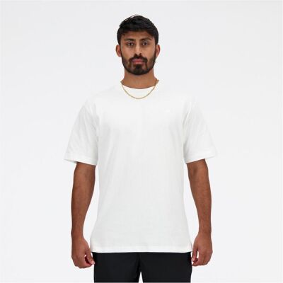 New Balance, Herren, Shirts, NB Athletics Cotton T-Shirt, Weiss, (S) New Balance, Herren, Shirts, NB Athletics Cotton T-Shirt, Weiss, (S)