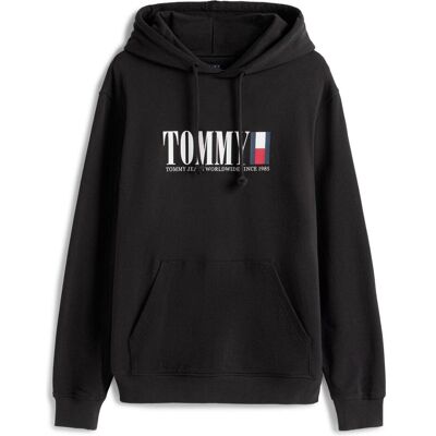 Tommy Jeans, Herren, Pullover, Tjm Reg Rwb Dna Graphic Hoodie, Schwarz, (S) Tommy Jeans, Herren, Pullover, Tjm Reg Rwb Dna Graphic Hoodie, Schwarz, (S)