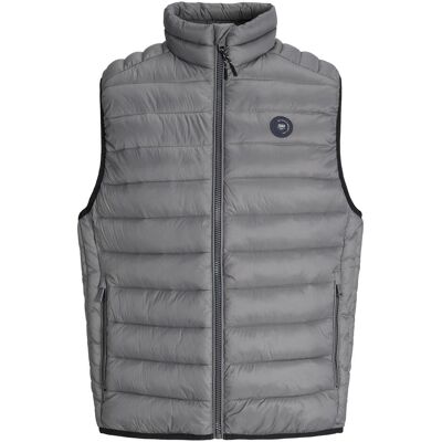 Jack & Jones, Unisex, Westen, Jjebradley Light Bodywarmer Collar Noos, Grau, (M, XXL) Jack & Jones, Unisex, Westen, Jjebradley Light Bodywarmer Collar Noos, Grau, (M, XXL)