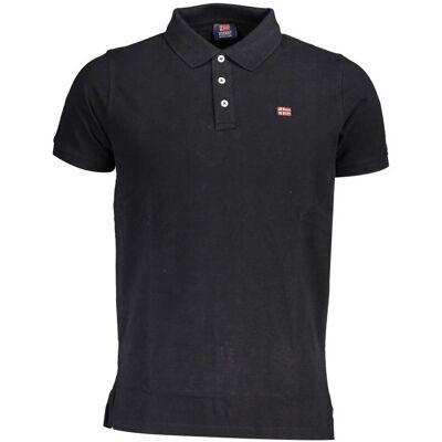 Norway 1963, Herren, Shirts, Black Cotton Men Polo Shirt, Schwarz, (3XL) Norway 1963, Herren, Shirts, Black Cotton Men Polo Shirt, Schwarz, (3XL)