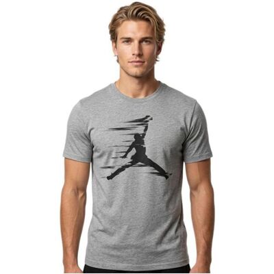 Air Jordan, Herren, Sportshirt, Men's MVP Jumpman Crew T-shirt Gray - FZ1919-091 (L), Silber, Grau, L Air Jordan, Herren, Sportshirt, Men's MVP Jumpman Crew T-shirt Gray - FZ1919-091 (L), Silber, Grau, L
