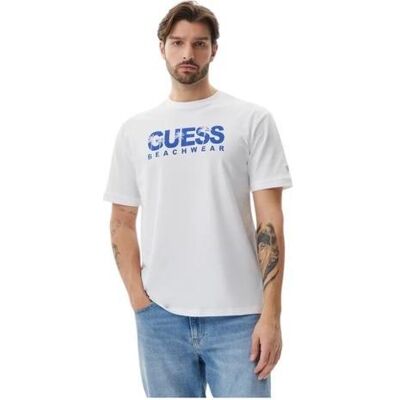 Guess Herren, Shirts, Herren T-Shirt Logo Tee Weiss, Weiss, (M) Guess Herren, Shirts, Herren T-Shirt Logo Tee Weiss, Weiss, (M)