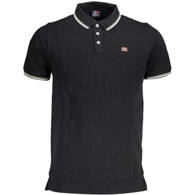 Norway 1963, Herren, Shirts, Black Cotton Men Polo Shirt, Schwarz, (L) Norway 1963, Herren, Shirts, Black Cotton Men Polo Shirt, Schwarz, (L)