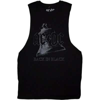 AC/DC, Herren, Westen, Back In Black Bell (Black) Vest, Schwarz, (S) AC/DC, Herren, Westen, Back In Black Bell (Black) Vest, Schwarz, (S)