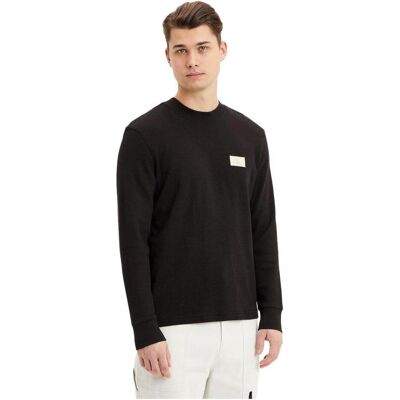 Calvin Klein Jeans, Herren, Shirts, Shrunkden Badge LS WA J30J321704 Beh m, Schwarz, (M) Calvin Klein Jeans, Herren, Shirts, Shrunkden Badge LS WA J30J321704 Beh m, Schwarz, (M)