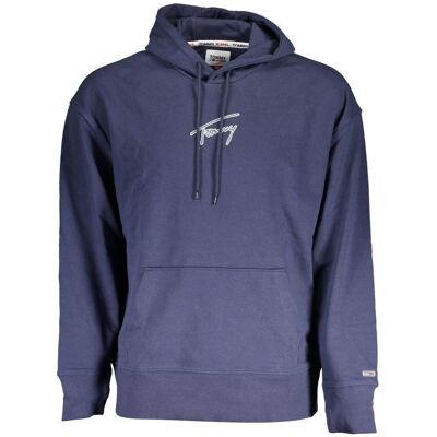 Tommy Hilfiger Herren, Pullover, Blue Cotton Men's Hoodie Sweatshirt, Blau, (XL) Tommy Hilfiger Herren, Pullover, Blue Cotton Men's Hoodie Sweatshirt, Blau, (XL)