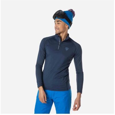 Rossignol, Herren, Shirts, Classique T-Shirt mit 1/2-Reissverschluss, Blau, (XXL) Rossignol, Herren, Shirts, Classique T-Shirt mit 1/2-Reissverschluss, Blau, (XXL)