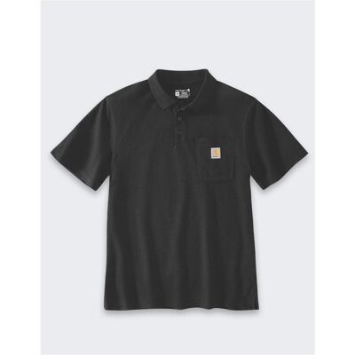 Carhartt, Arbeitsoberteil, Schwarzes Poloshirt mit lockerer Passform (XXL) Carhartt, Arbeitsoberteil, Schwarzes Poloshirt mit lockerer Passform (XXL)