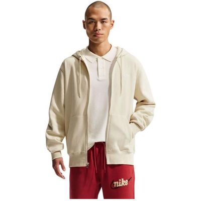 Nike, Herren, Pullover, Club BB Full Zip Hoodie, Beige, (S) Nike, Herren, Pullover, Club BB Full Zip Hoodie, Beige, (S)
