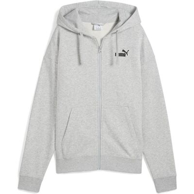 Puma Damen, Pullover, ESS Small No. 1 Logo Comfort Full-Zip Hoodie TR, Grau, (XL) Puma Damen, Pullover, ESS Small No. 1 Logo Comfort Full-Zip Hoodie TR, Grau, (XL)