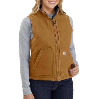 Carhartt, Damen, Westen, Sherpa Lined Mock Neck Vest Brown Gr.M, Braun, (M) Carhartt, Damen, Westen, Sherpa Lined Mock Neck Vest Brown Gr.M, Braun, (M)