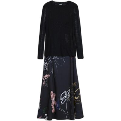 Desigual, Damen, Kleider, Kala, Schwarz, (L) Desigual, Damen, Kleider, Kala, Schwarz, (L)