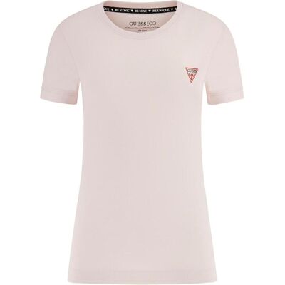 Guess Damen, Shirts, Mini-Dreieck-T-Shirt für Damen, Pink, (S) Guess Damen, Shirts, Mini-Dreieck-T-Shirt für Damen, Pink, (S)