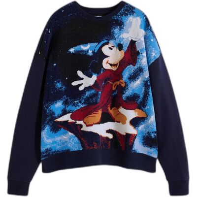 Desigual, Damen, Pullover, Fantasy Mickey, Blau, (S) Desigual, Damen, Pullover, Fantasy Mickey, Blau, (S)
