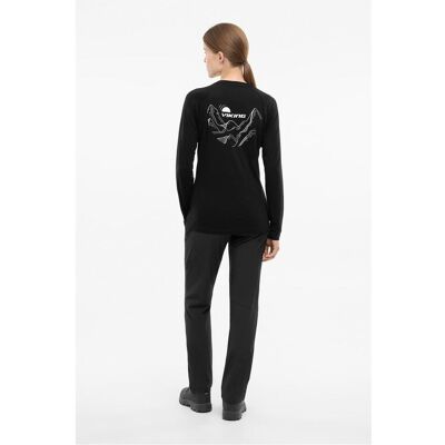 Viking Damen, Blusen, Andali Lady Merino Damen Langarmshirt Schwarz, Schwarz, (XS) Viking Damen, Blusen, Andali Lady Merino Damen Langarmshirt Schwarz, Schwarz, (XS)