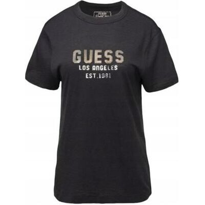 Guess Damen, Shirts, Pyramide Studs Tee Damen T-Shirt, (S) Guess Damen, Shirts, Pyramide Studs Tee Damen T-Shirt, (S)
