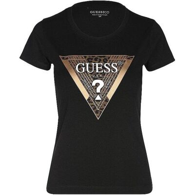 Guess Damen, Shirts, Leo Triangle, Schwarz, (M) Guess Damen, Shirts, Leo Triangle, Schwarz, (M)