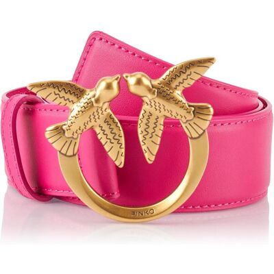 Pinko, Damen, Kleider, Love Berry H4 Riem Kalbsleder Seide, Rosa, (XS) Pinko, Damen, Kleider, Love Berry H4 Riem Kalbsleder Seide, Rosa, (XS)