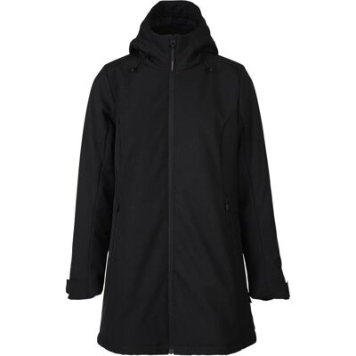 Brunotti, Damen, Regenjacken, Melle Dames Long Softshell Jas - Zwart - S, Schwarz, (S) Brunotti, Damen, Regenjacken, Melle Dames Long Softshell Jas - Zwart - S, Schwarz, (S)