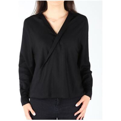 Wrangler, Damen, Hemden, Damen Wickelshirt Schwarz, Schwarz, (L, M, S, XS) Wrangler, Damen, Hemden, Damen Wickelshirt Schwarz, Schwarz, (L, M, S, XS)