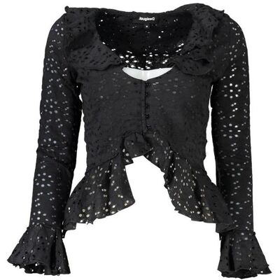 Desigual, Damen, Blusen, Nero Poliammide Donna Blouse, Schwarz, (M) Desigual, Damen, Blusen, Nero Poliammide Donna Blouse, Schwarz, (M)