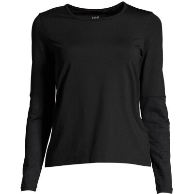 CASALL, Unisex, Shirts, Essential Langarm-T-Shirt mit Mesh-Detail, Schwarz, (36) CASALL, Unisex, Shirts, Essential Langarm-T-Shirt mit Mesh-Detail, Schwarz, (36)