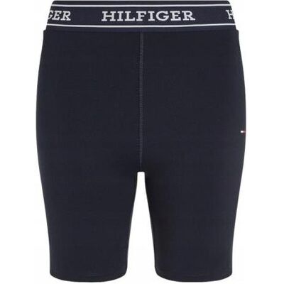 Tommy Hilfiger Damen, Shorts, Damen-Radleggings mit kurzem Bein von Monotype, Blau, (L) Tommy Hilfiger Damen, Shorts, Damen-Radleggings mit kurzem Bein von Monotype, Blau, (L)