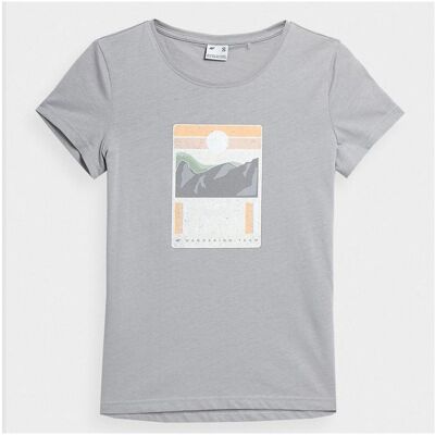 4F, Damen, Hemden, Hemd, Silber, Grau, (XS) 4F, Damen, Hemden, Hemd, Silber, Grau, (XS)